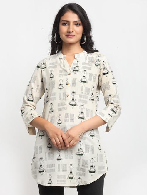 printed straight kurti - 17789563 - Very Small Image - 1