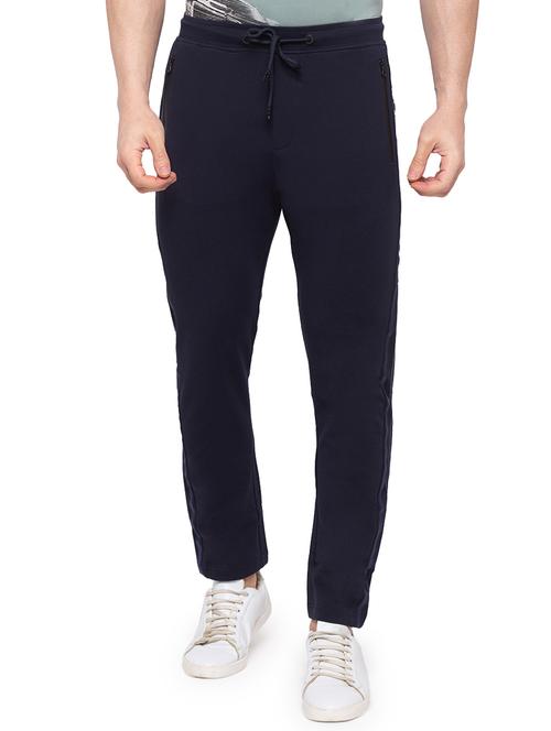 navy blue side striped full length track pant - 17789744 - Very Small Image - 1