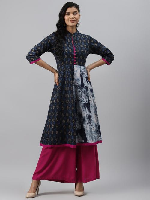 printed anarkali kurta - 17789784 - Very Small Image - 1