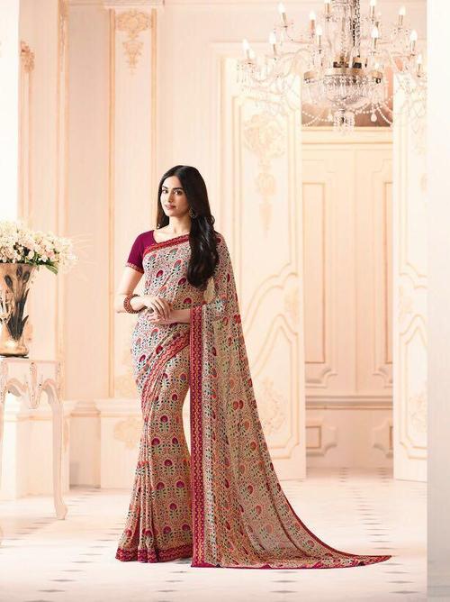 fabrics-georgette blouse- banglory *sari length *-5.50 - 17789881 - Very Small Image - 1