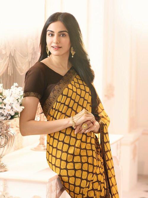 fabrics-georgette blouse- banglory *sari length *-5.50 - 17789888 - Very Small Image - 1