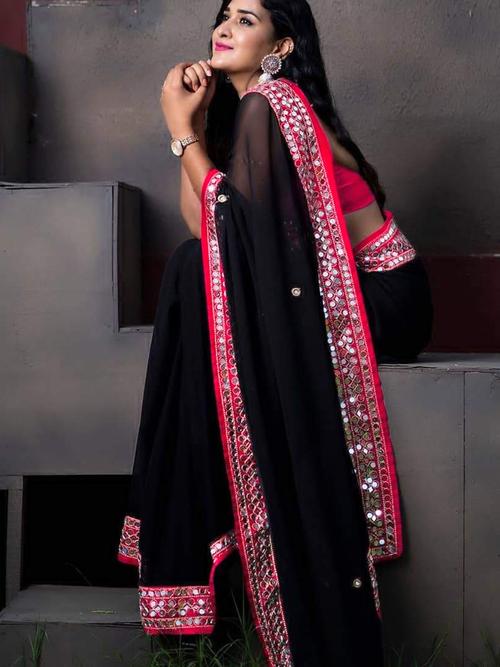 fabrics : georgette sarees : 5/5 - 17790007 - Very Small Image - 1