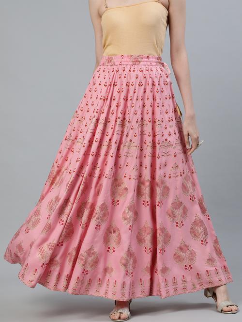floral flared skirt - 17790355 - Very Small Image - 1