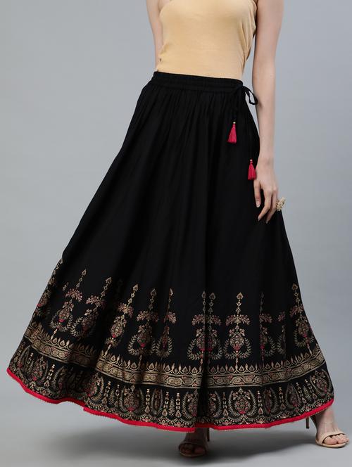 floral flared skirt - 17790357 - Very Small Image - 1