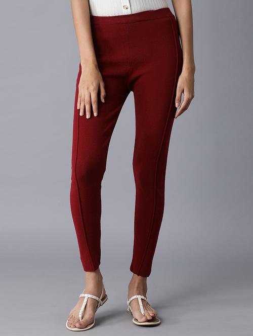 red solid full length jeggings - 17790849 - Very Small Image - 1