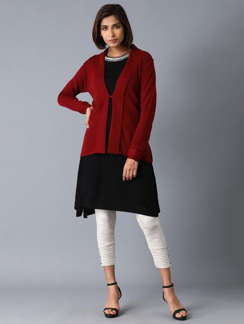 long sleeved solid cardigan - 17791019 - Very Small Image - 1
