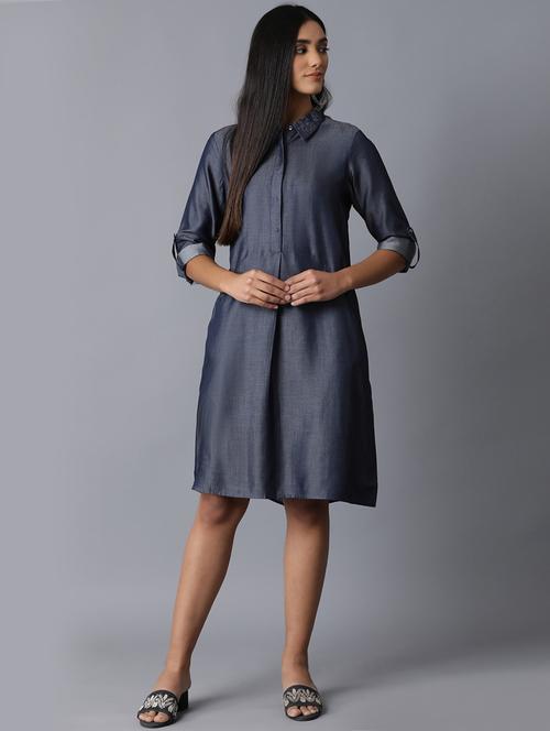 women's solid dress - 17791202 - Very Small Image - 1