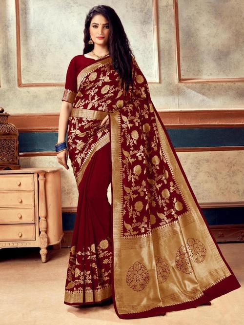 saree:-?? fabric :- pure banarasi jequard - 17791412 - Very Small Image - 1