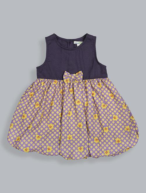 purple polyester frock - 17791502 - Very Small Image - 1