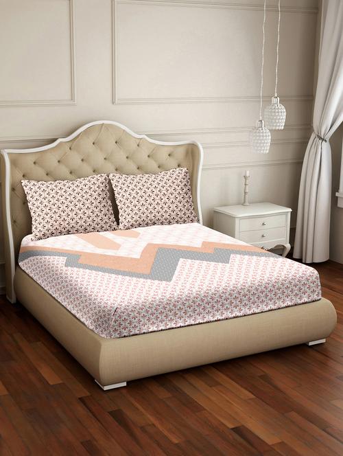 vogue double bedsheet set super king size 100% luxury cotton rust colour - 17791806 - Very Small Image - 1
