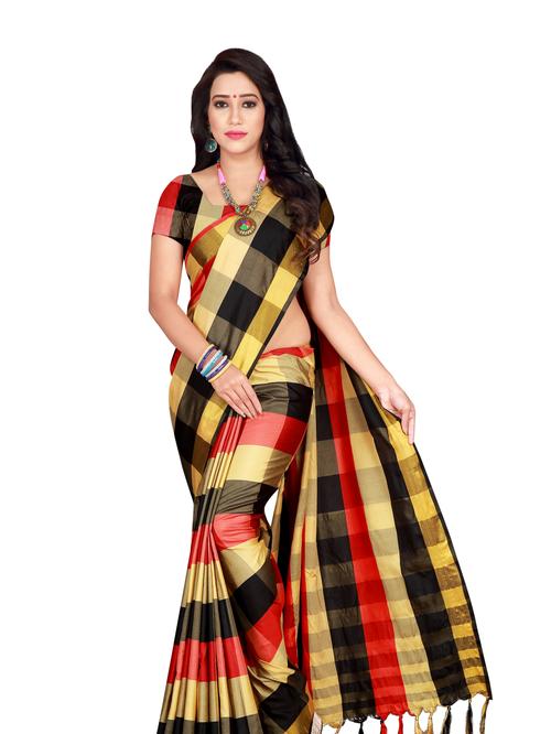 cotton silk saree with multicolor - 17792212 - Very Small Image - 1