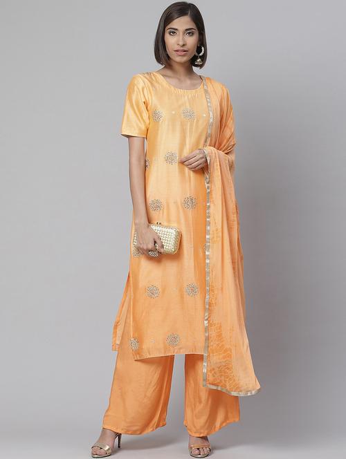 embroidered unstitched suit set - 17792659 - Very Small Image - 1