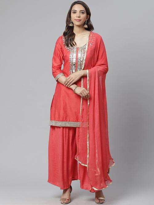 embroidered unstitched suit set - 17792662 - Very Small Image - 1