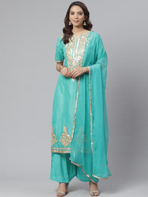 embroidered unstitched suit set - 17792665 - Very Small Image - 1