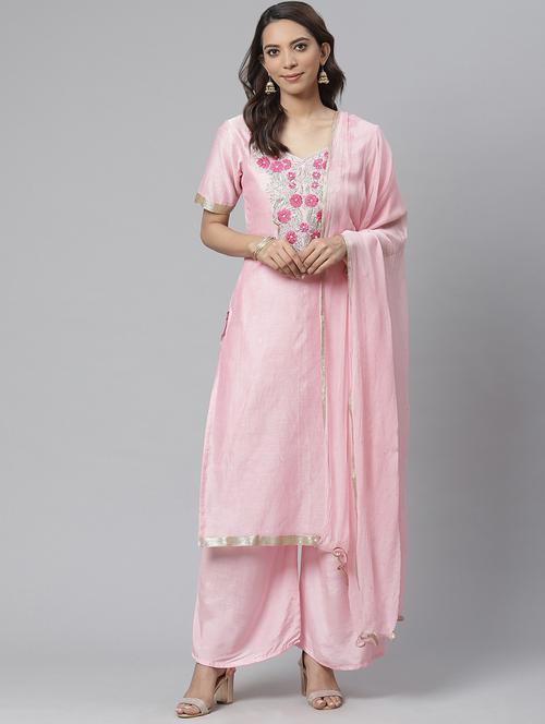 embroidered unstitched suit set - 17792682 - Very Small Image - 1