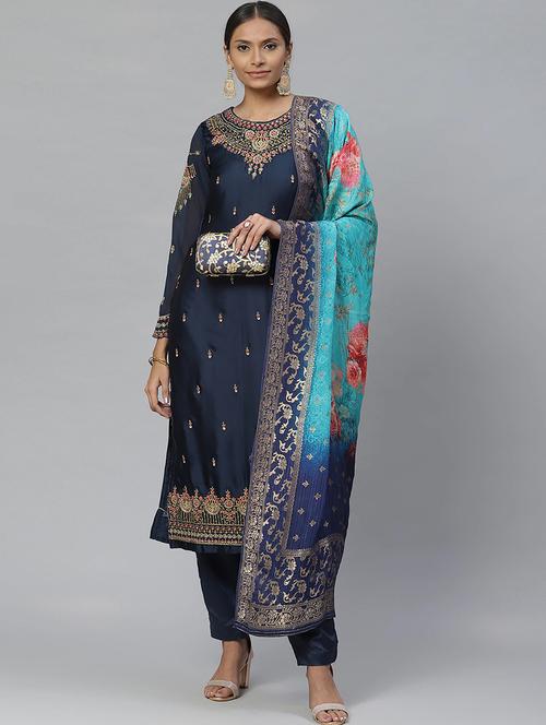 embroidered unstitched suit - 17792708 - Very Small Image - 1