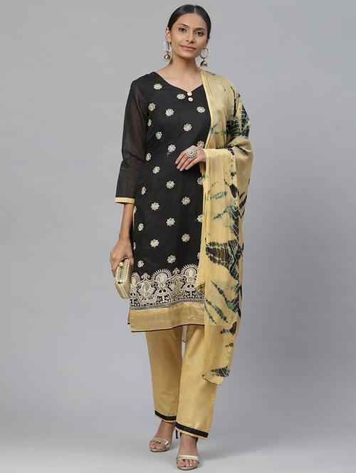 embroidered unstitched suit set - 17792711 - Very Small Image - 1