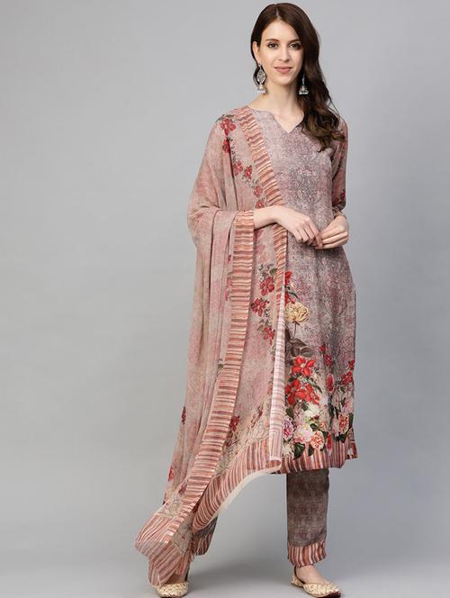 multi colored unstitched suit - 17792743 - Very Small Image - 1