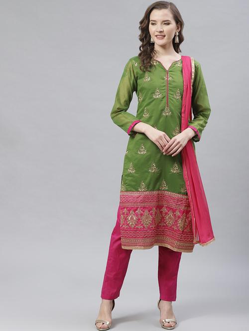 embroidered unstitched suit set - 17792754 - Very Small Image - 1