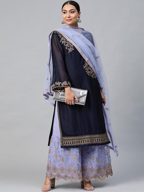 embroidered unstitched suit set - 17792757 - Very Small Image - 1
