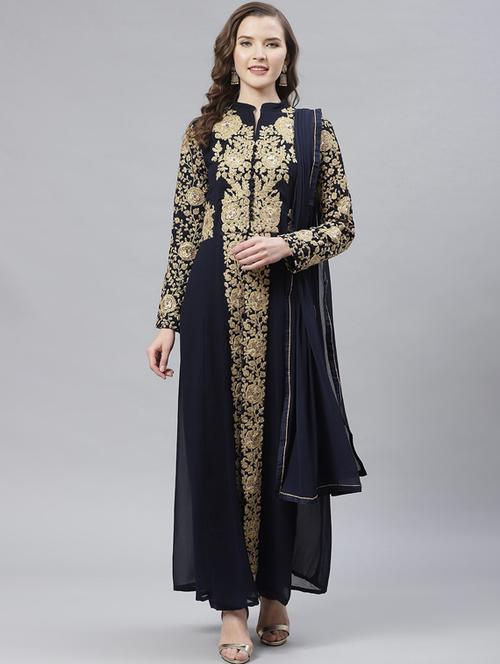 embroidered unstitched suit set - 17792761 - Very Small Image - 1