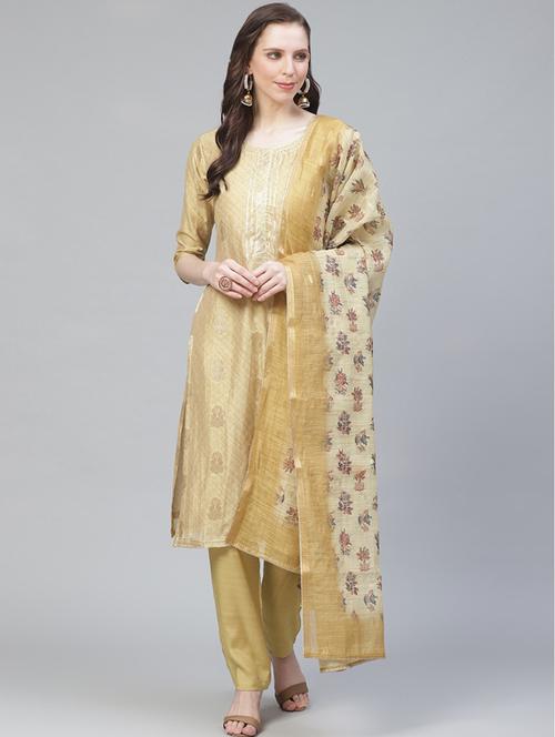 gold unstitched suit - 17792829 - Very Small Image - 1