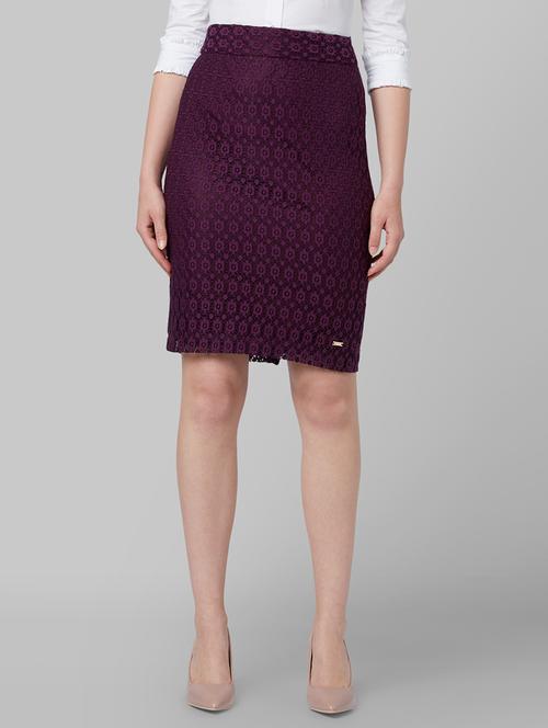 high rise self design bodycon skirt - 17793007 - Very Small Image - 1