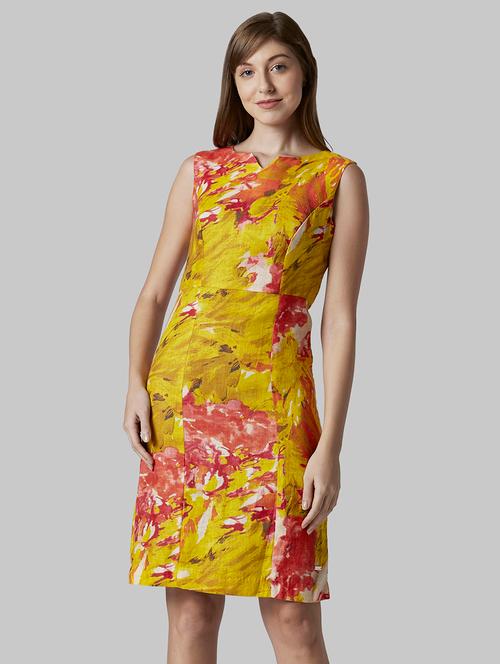 notch neck printed sheath dress - 17793042 - Very Small Image - 1