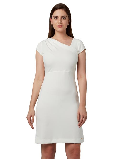 v-neck solid straight dress - 17793045 - Very Small Image - 1