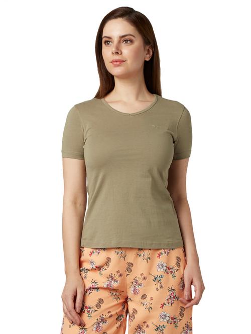 round neck solid tee - 17793143 - Very Small Image - 1