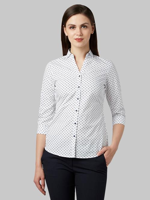 curved hem polka dot shirt - 17793197 - Very Small Image - 1
