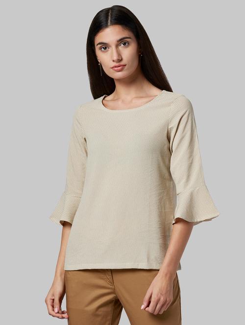 bell sleeved striped top - 17793224 - Very Small Image - 1