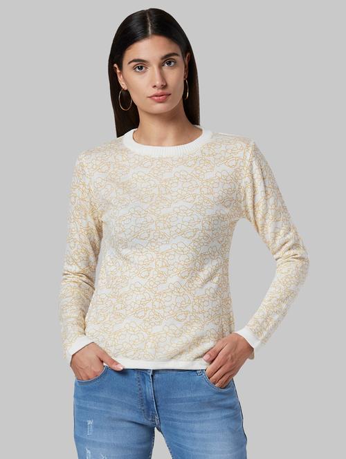 crew neck floral pullover - 17793247 - Very Small Image - 1