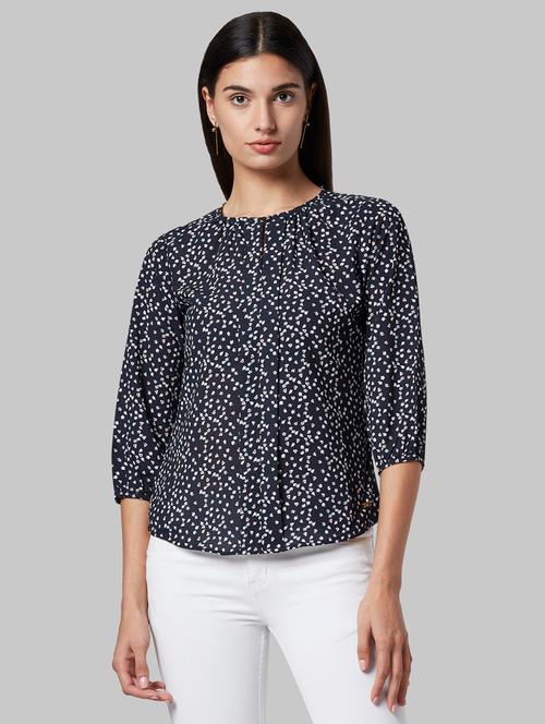 key hole neck printed top - 17793397 - Very Small Image - 1