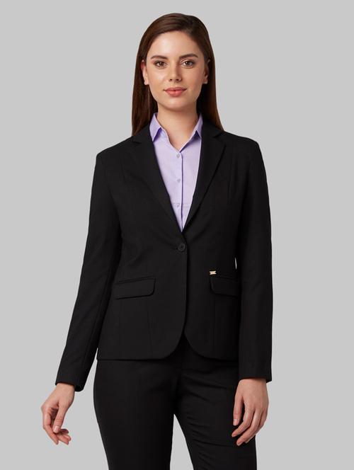 lapel neck solid blazer - 17793455 - Very Small Image - 1