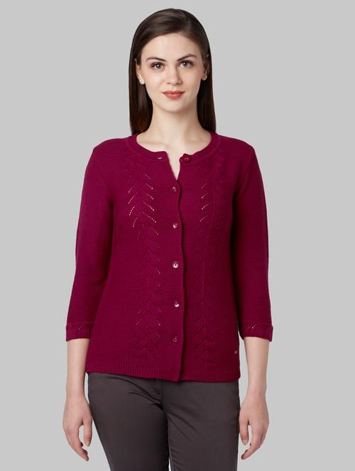 round neck solid pullover - 17793463 - Very Small Image - 1