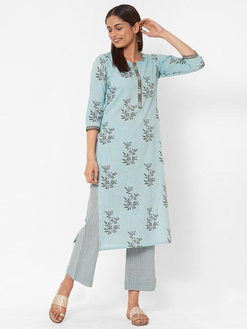 printed kurta palazzo set - 17793519 - Very Small Image - 1