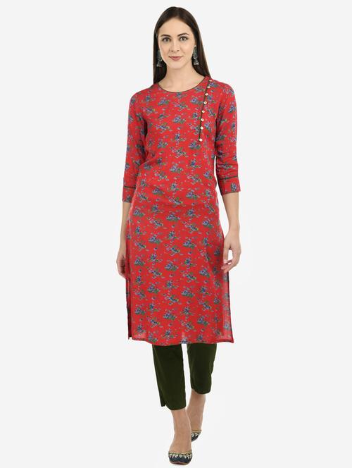 floral straight kurta - 17793893 - Very Small Image - 1