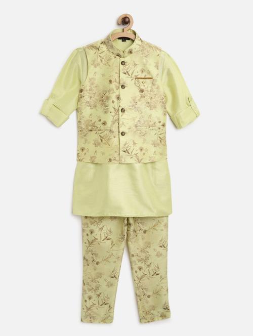 green printed kurta pajama set - 17793977 - Very Small Image - 1