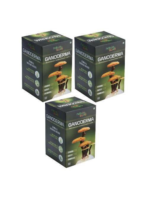 pack of 3 nature sure ganoderma lingzhi reishi mushroom capsules - 17794114 - Very Small Image - 1