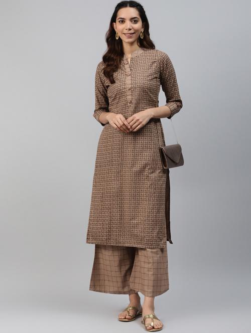 printed kurta palazzo set - 17794525 - Very Small Image - 1