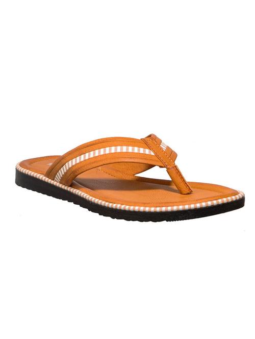 tan leather toe separator slippers - 17794607 - Very Small Image - 1