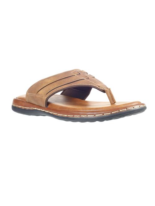 tan leather toe separator flip flops - 17794614 - Very Small Image - 1