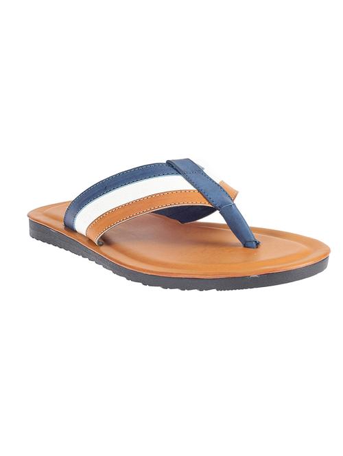 tan leather toe separator slippers - 17794615 - Very Small Image - 1