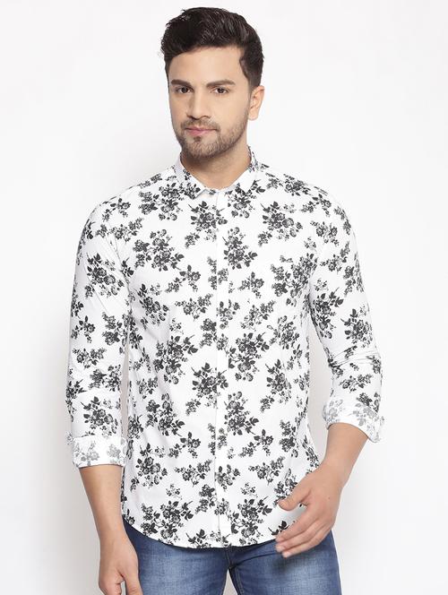 mens florals casual shirt - 17795988 - Very Small Image - 1