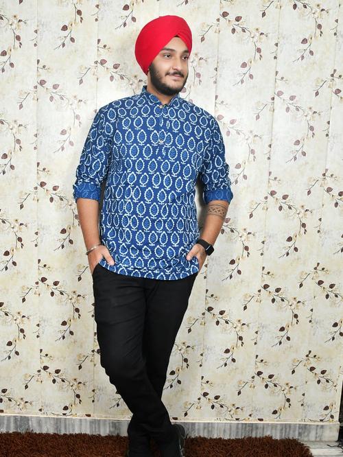 darkblue cottonblend shirt - 17796105 - Very Small Image - 1