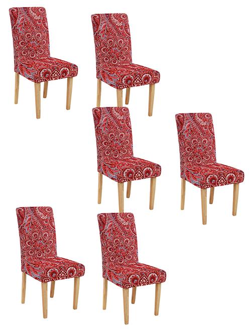 cortina spandex elastic chair cover stretch removable washable (6 pc) - 17796331 - Very Small Image - 1