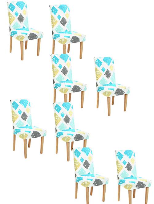 cortina spandex elastic chair cover stretch removable washable (8 pc) - 17796340 - Very Small Image - 1