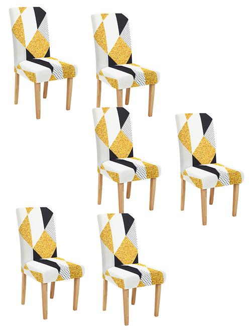 cortina spandex elastic chair cover stretch removable washable (6 pc) - 17796379 - Very Small Image - 1