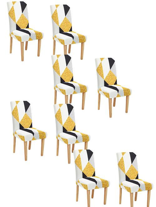 cortina spandex elastic chair cover stretch removable washable (8 pc) - 17796380 - Very Small Image - 1